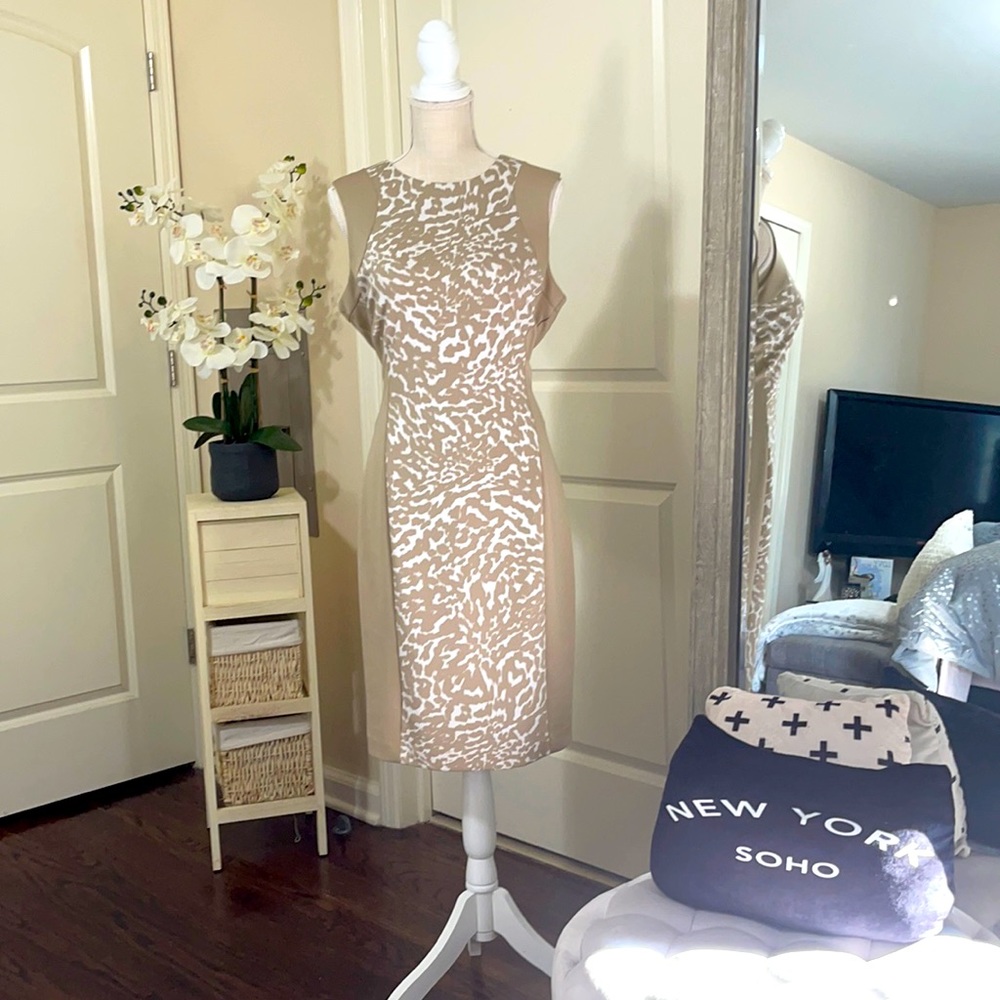 Calvin Klein Animal Print Sheath Dress